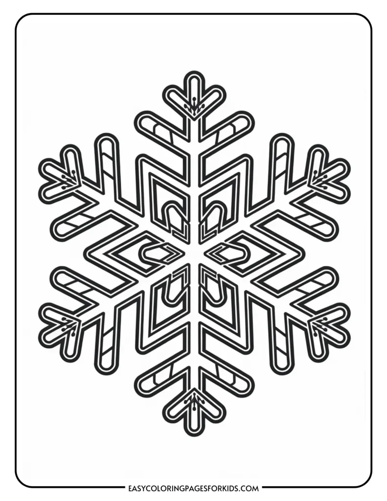 Snowflake Coloring Pages 7 Free Printable Pages Easy Coloring 
