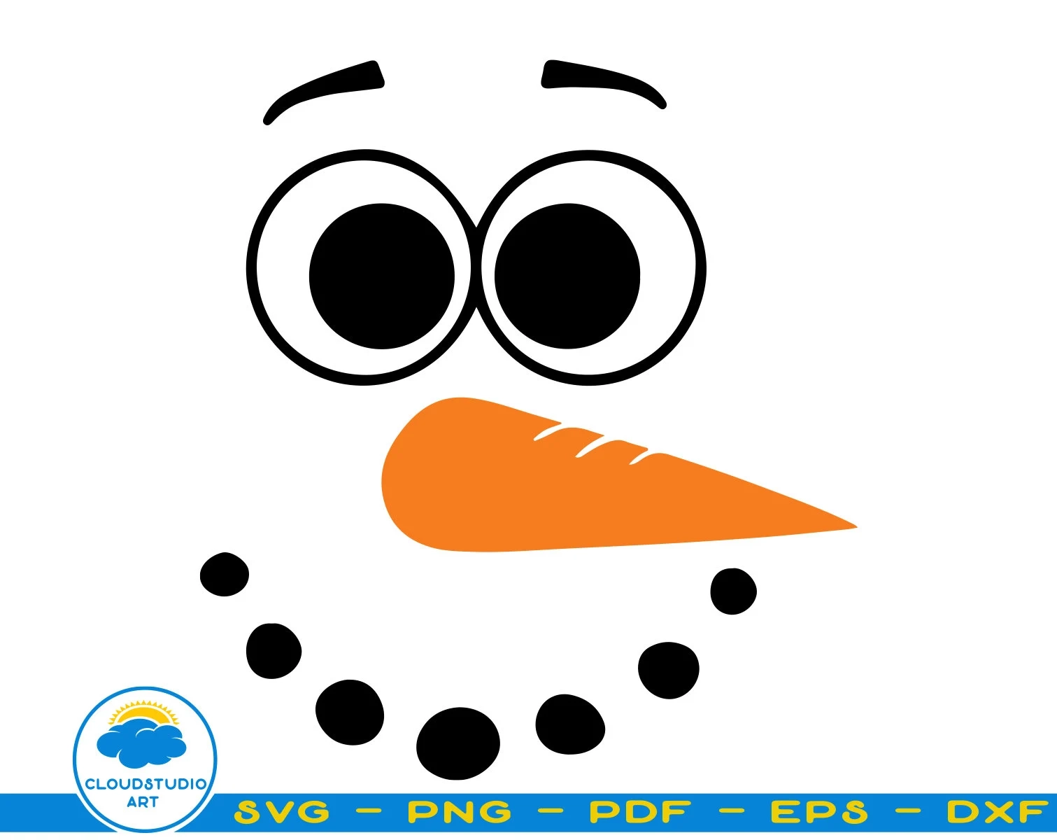 Snowman Face Svg Snowman Svg Snowman Clipart Snowman Printable 