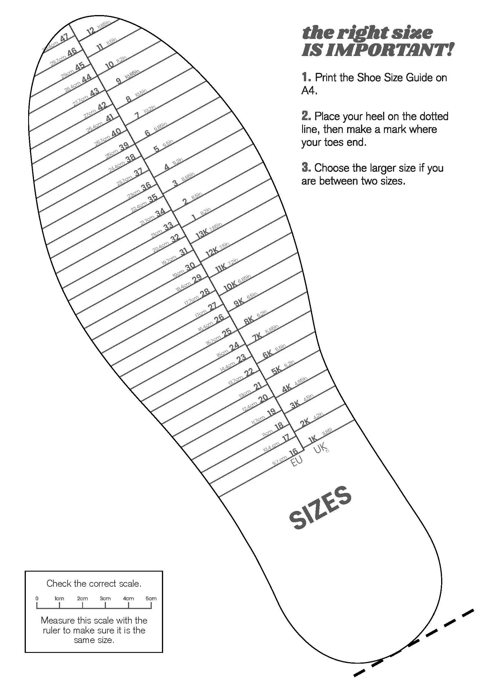 Socks Shoe Size Measuring Chart Printable Shoe Pattern Shoe Size 