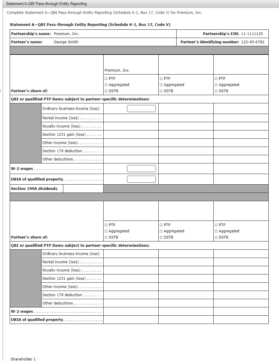 Solved 2021 Federal Statements Page 1 Premium Inc Chegg