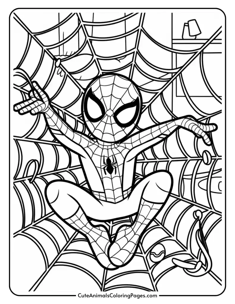 Printable Coloring Pages Spiderman