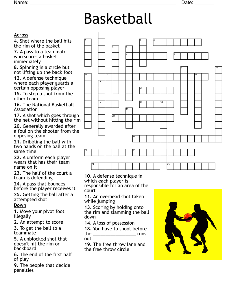 Printable Sports Crosswords For Adults