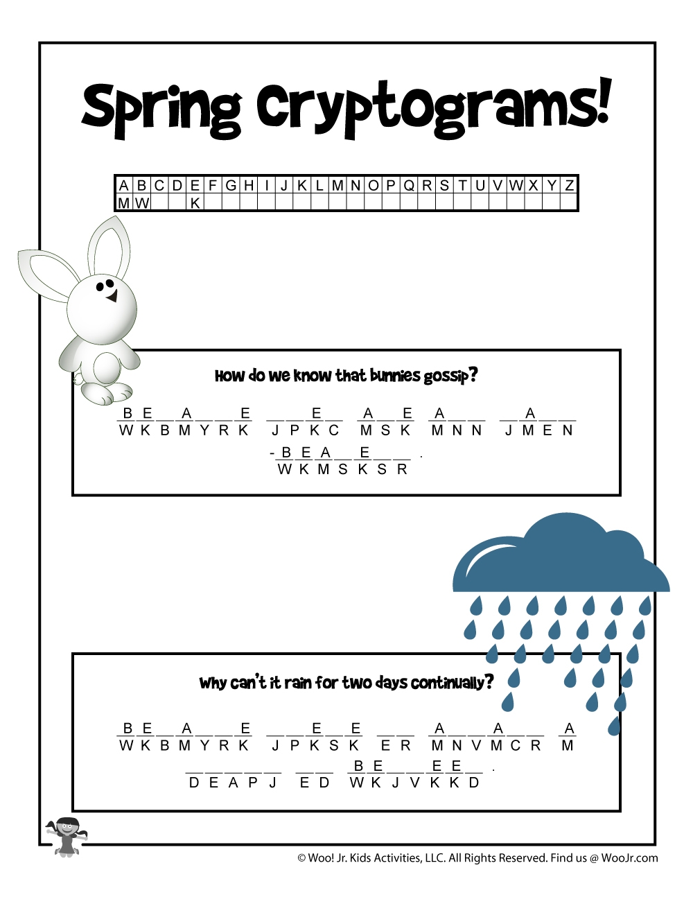 Free Printable Cryptogram Puzzles