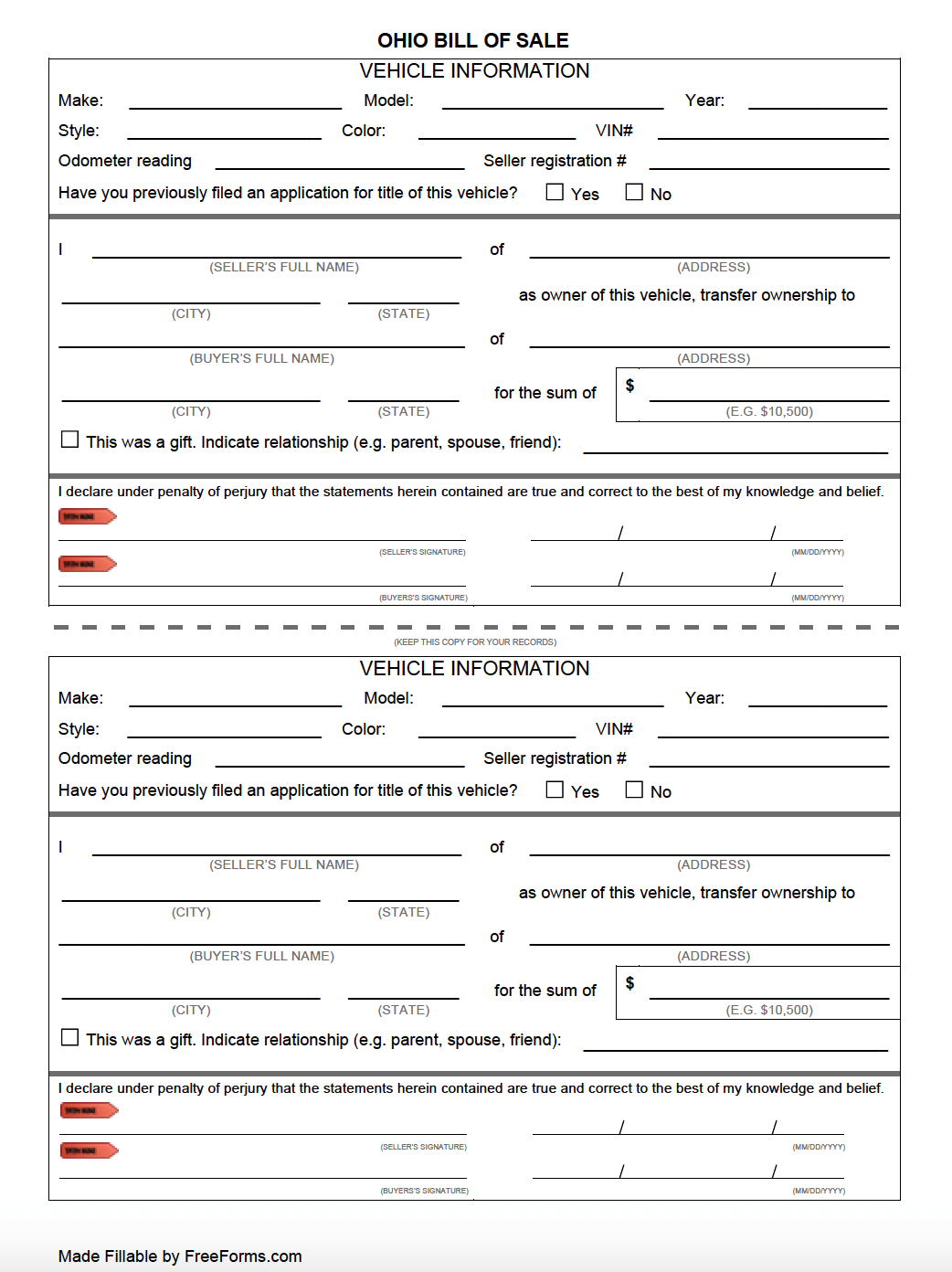 Ohio Bmv Form 5736 Printable