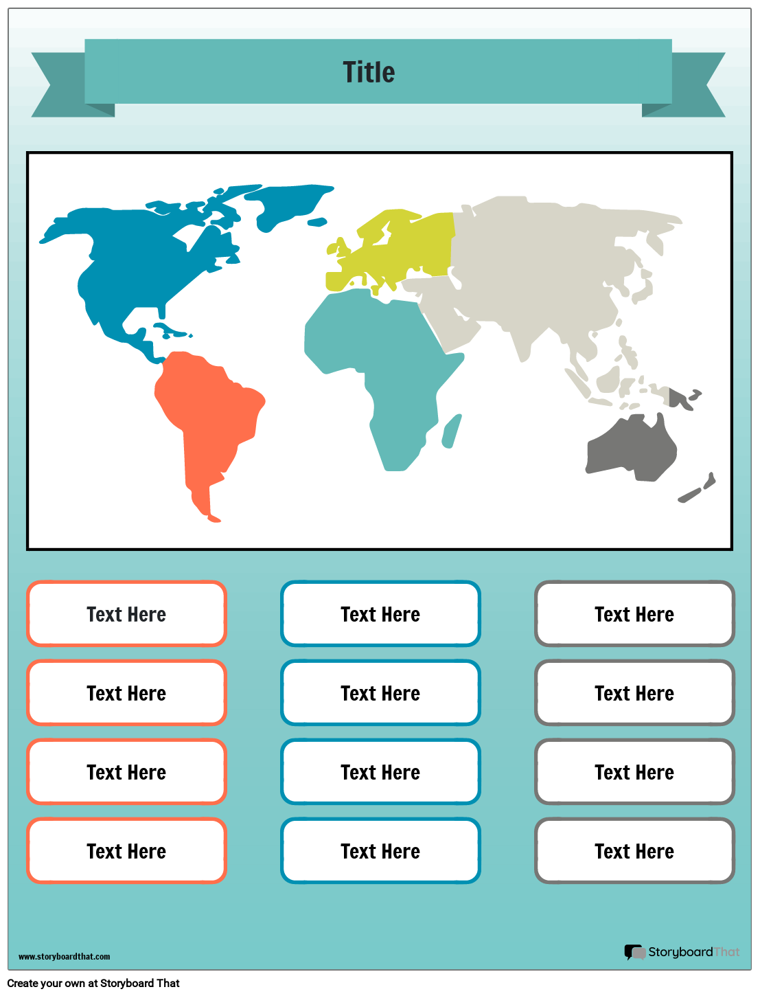 Storyboard That Free Continents Worksheets For Geography