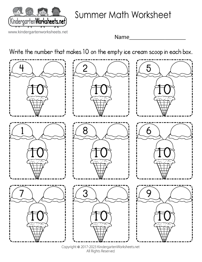 Kindergarten Summer Worksheets Free Printable
