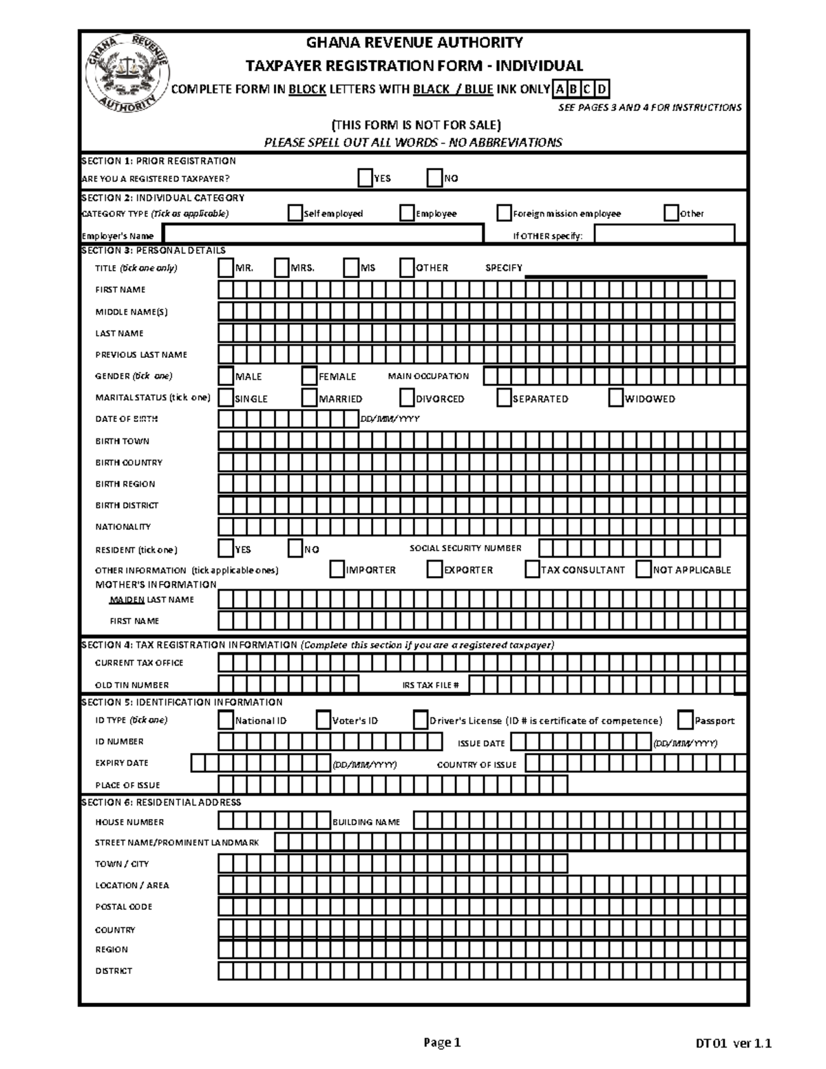 Gra Forms Ghana Tax Return Forms