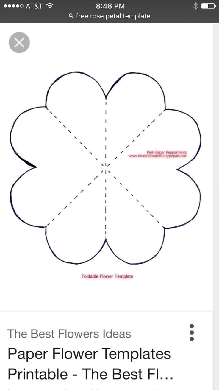 Flower Template Free Printable