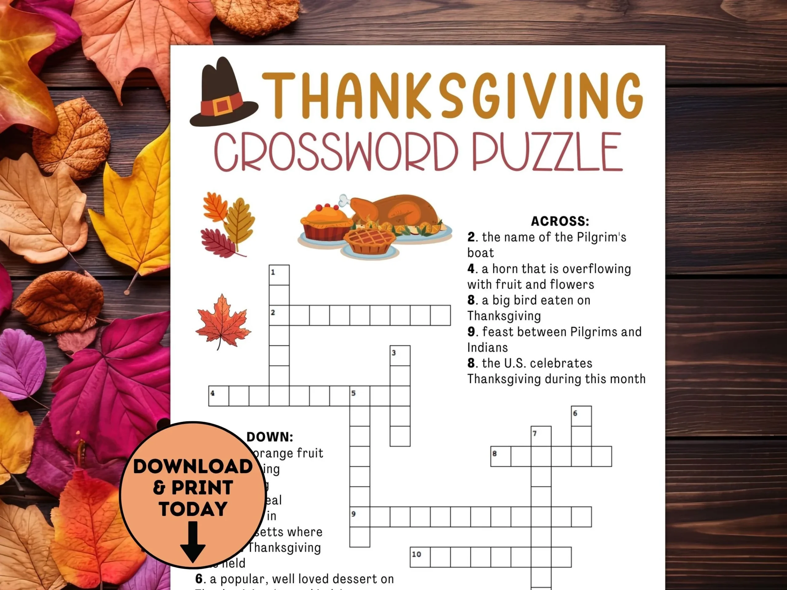 Crossword Puzzles Printable On Table Servers