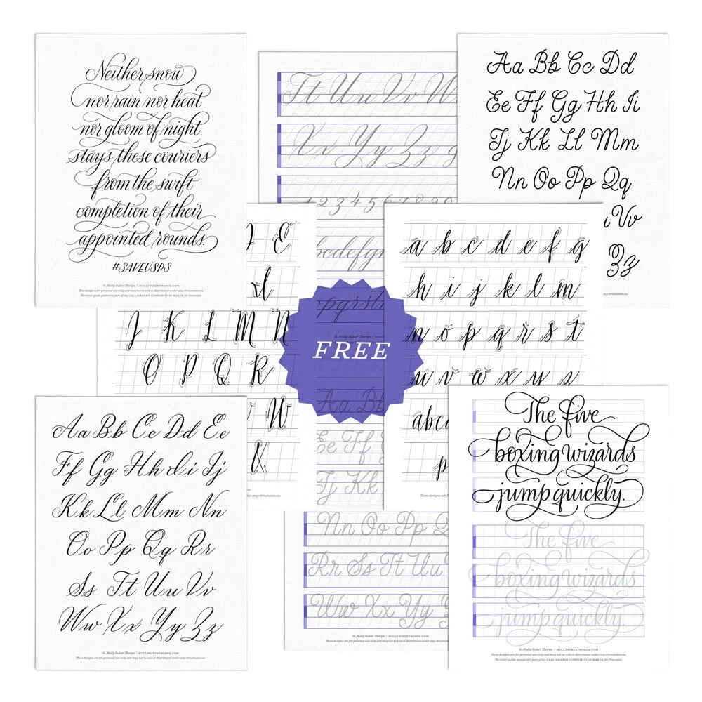 The Best Calligraphy Practice Paper Molly Suber Thorpe