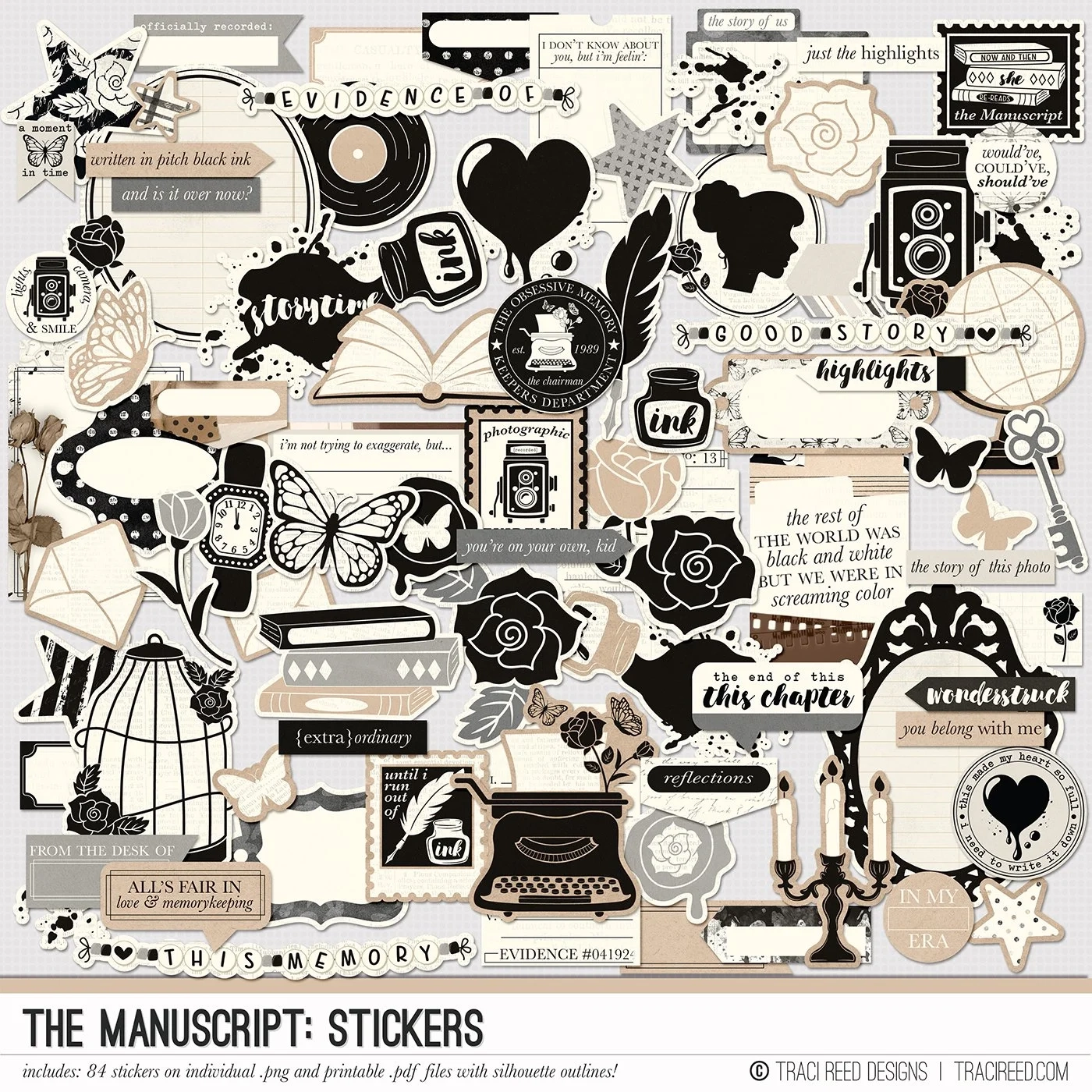 Scrapbook Design Printable Stickers