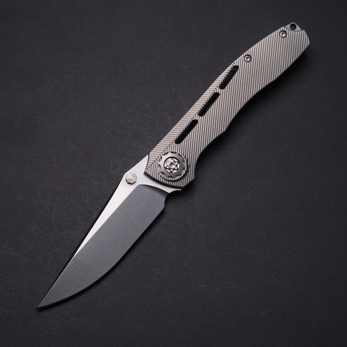 Titanium Handle Silver Collectible Modern Custom amp Handmade 