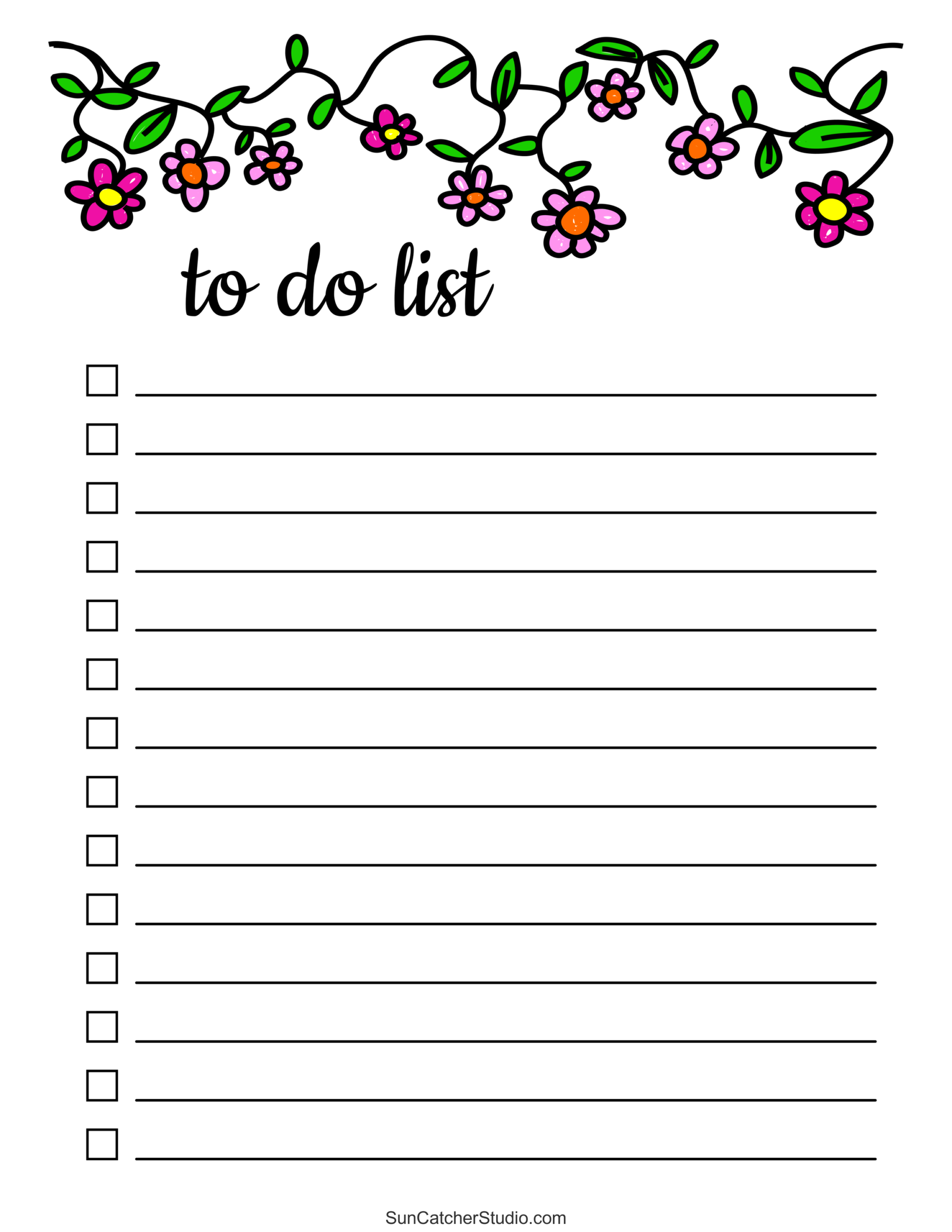 To Do List Free Printable PDF Templates Things To Do Free 