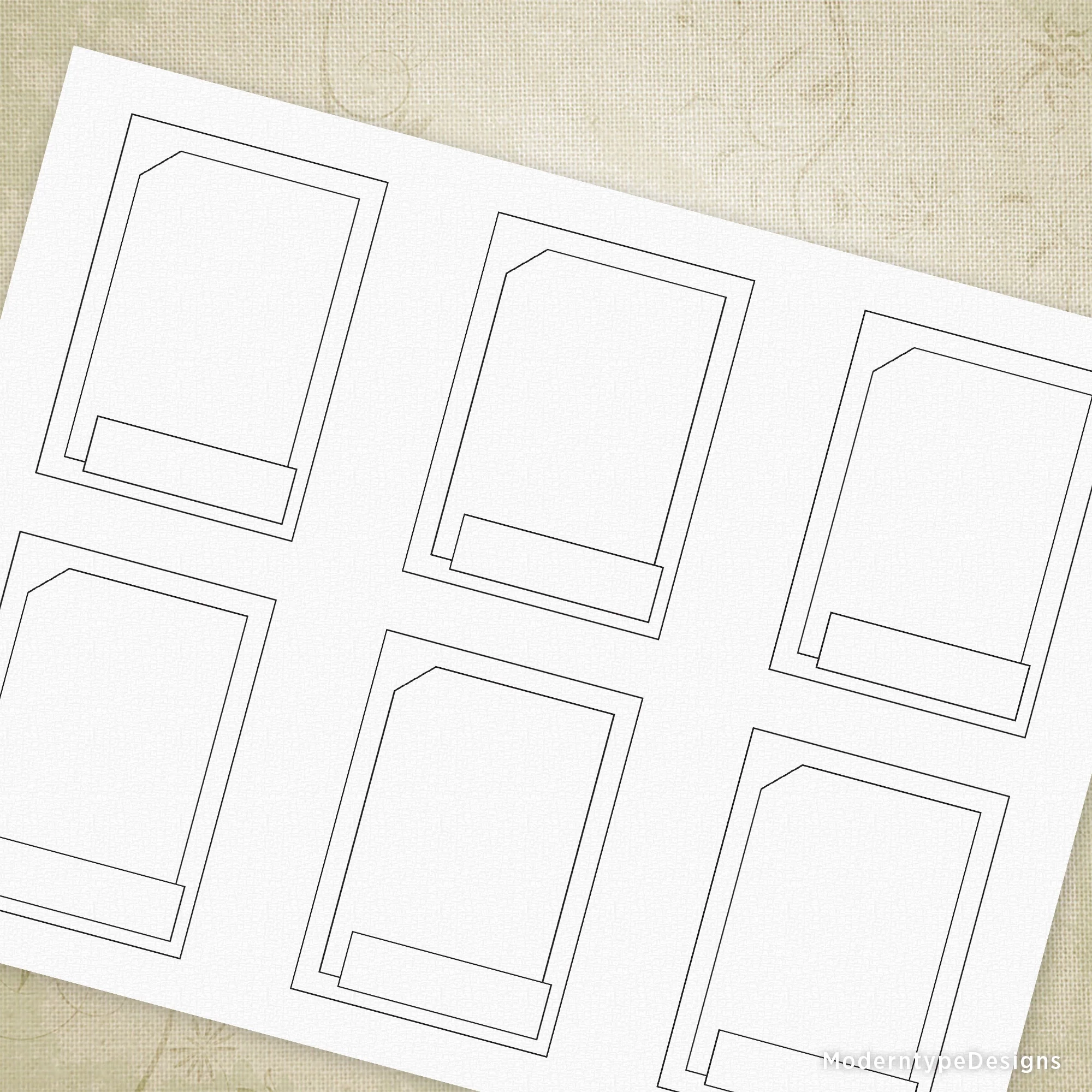 Trading Cards Drawing Template Printable
