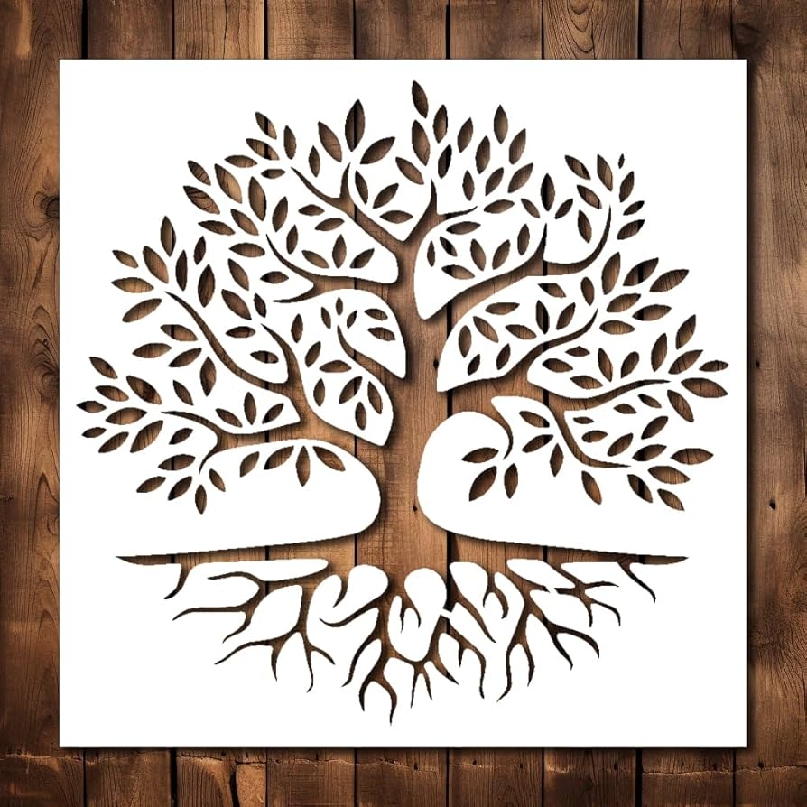 Tree Stencil Reusable Large Family Tree Stencils For Painting On 