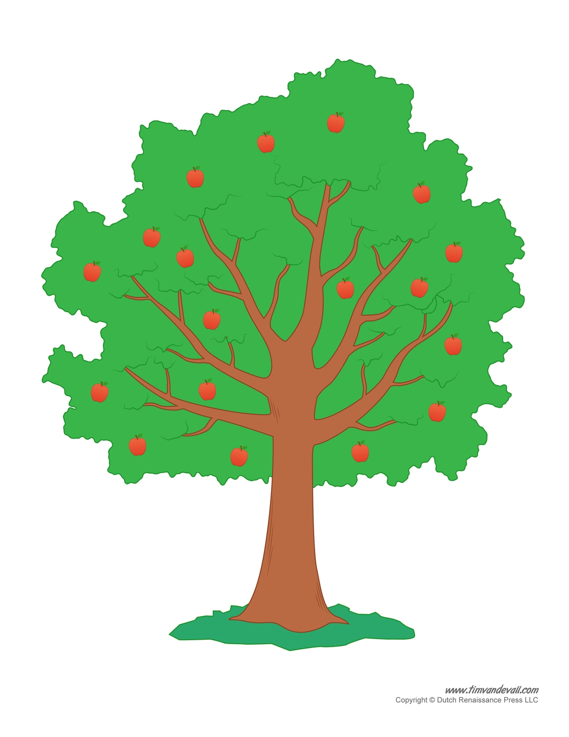 Printable Tree Template With Leaves
