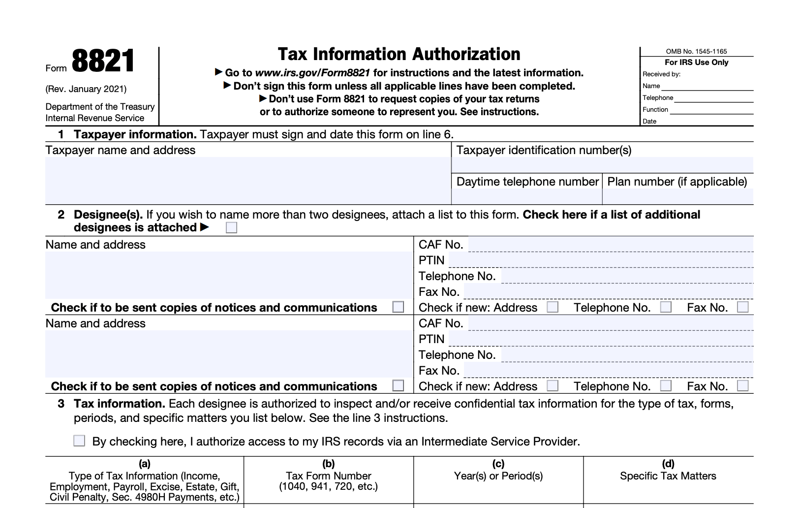 Understanding Form 8821 Tax Information Authorization Clio