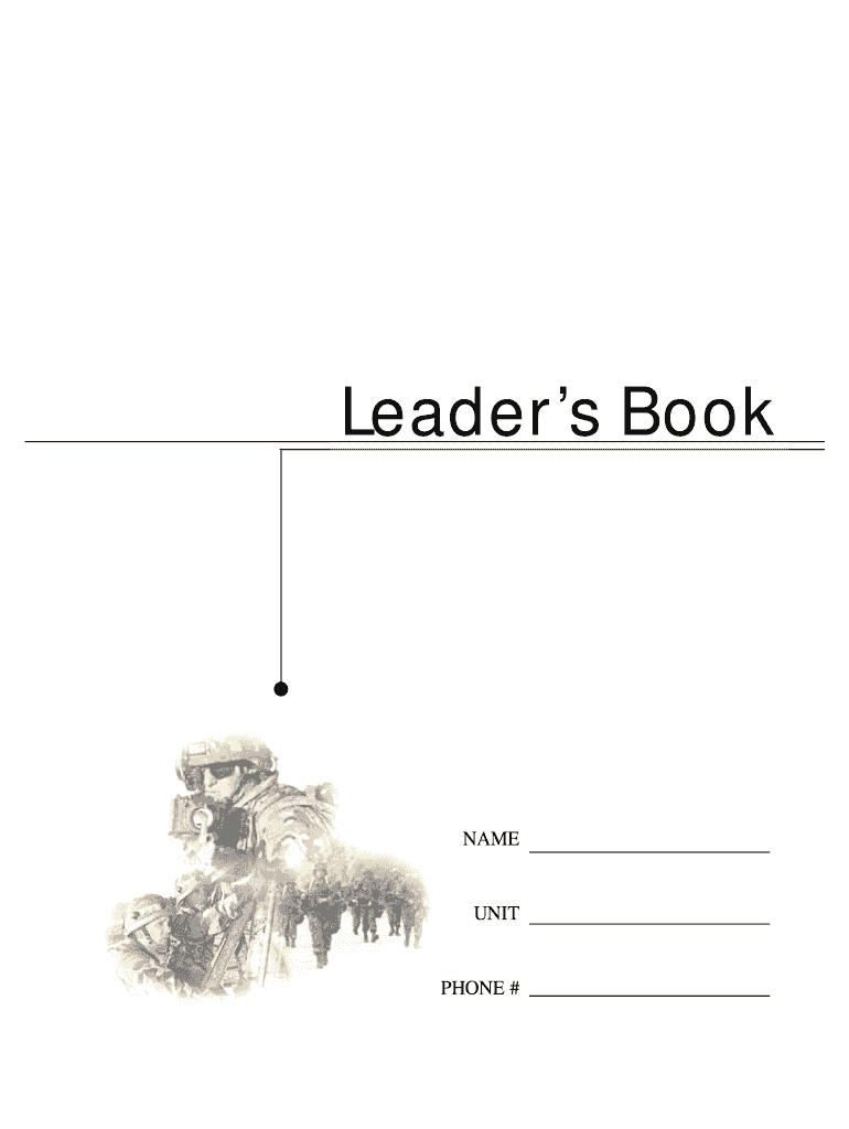 US Army Leaders Book Form Fill Online Printable Fillable 