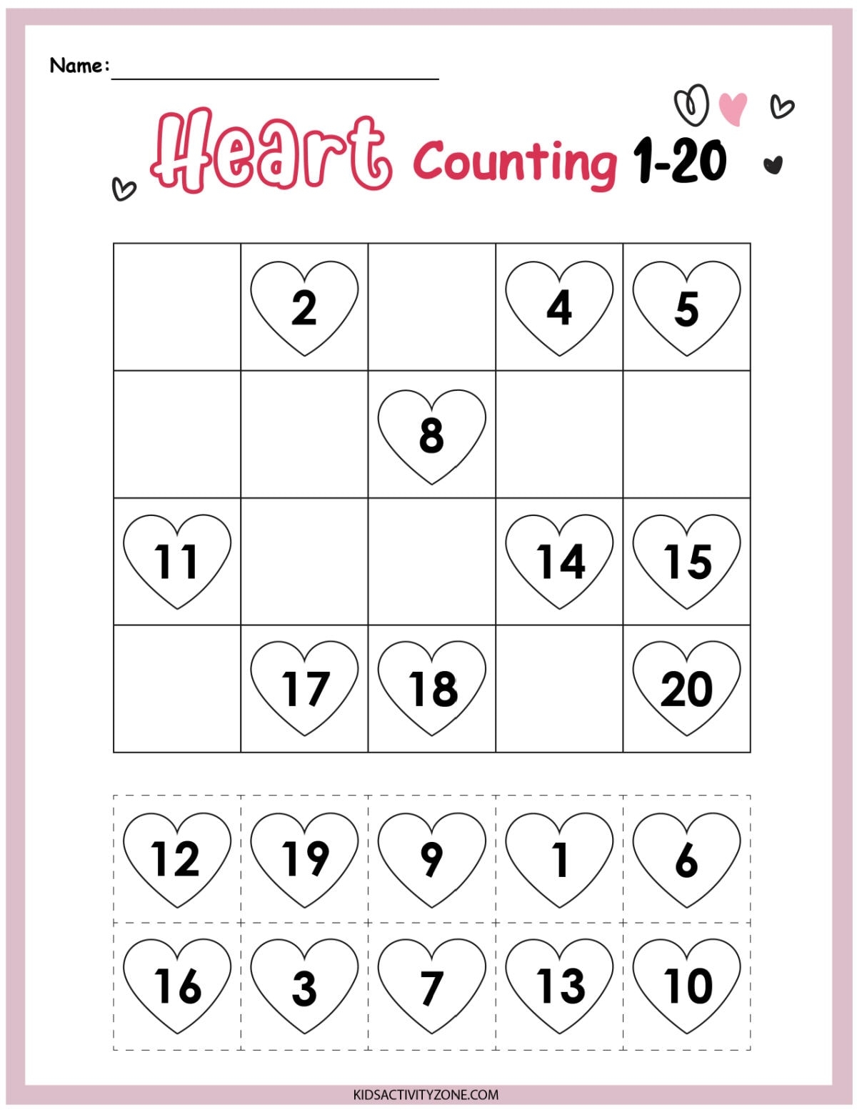 Valentine s Day Math Packet Preschool amp Kindergarten Kids 
