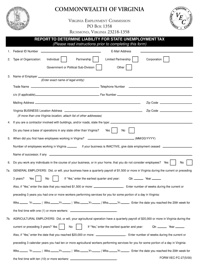Virginia Vec Form Fc-20