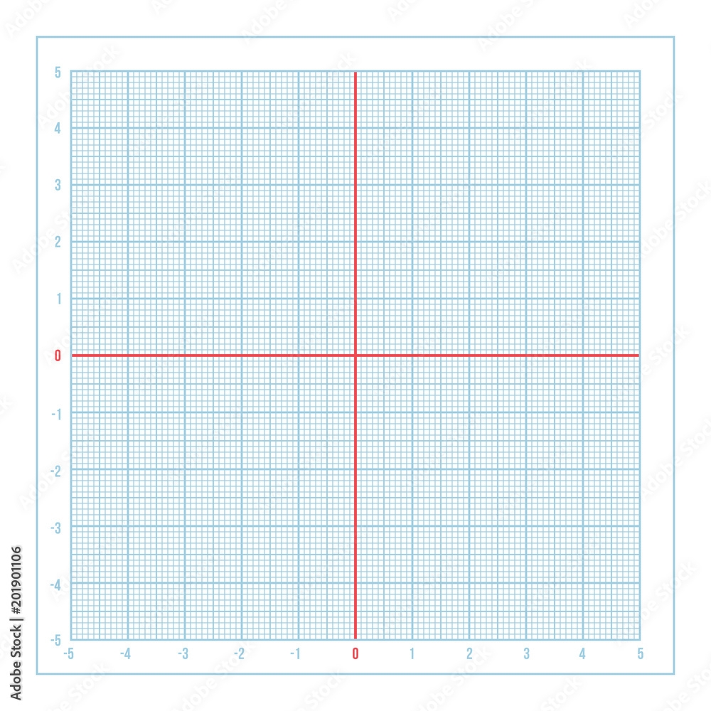 Vector Blue Metric Graph Paper With Coordinate Axis 1mm Grid 