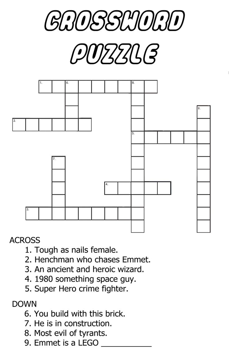 Crossword Puzzles For Beginners Printable