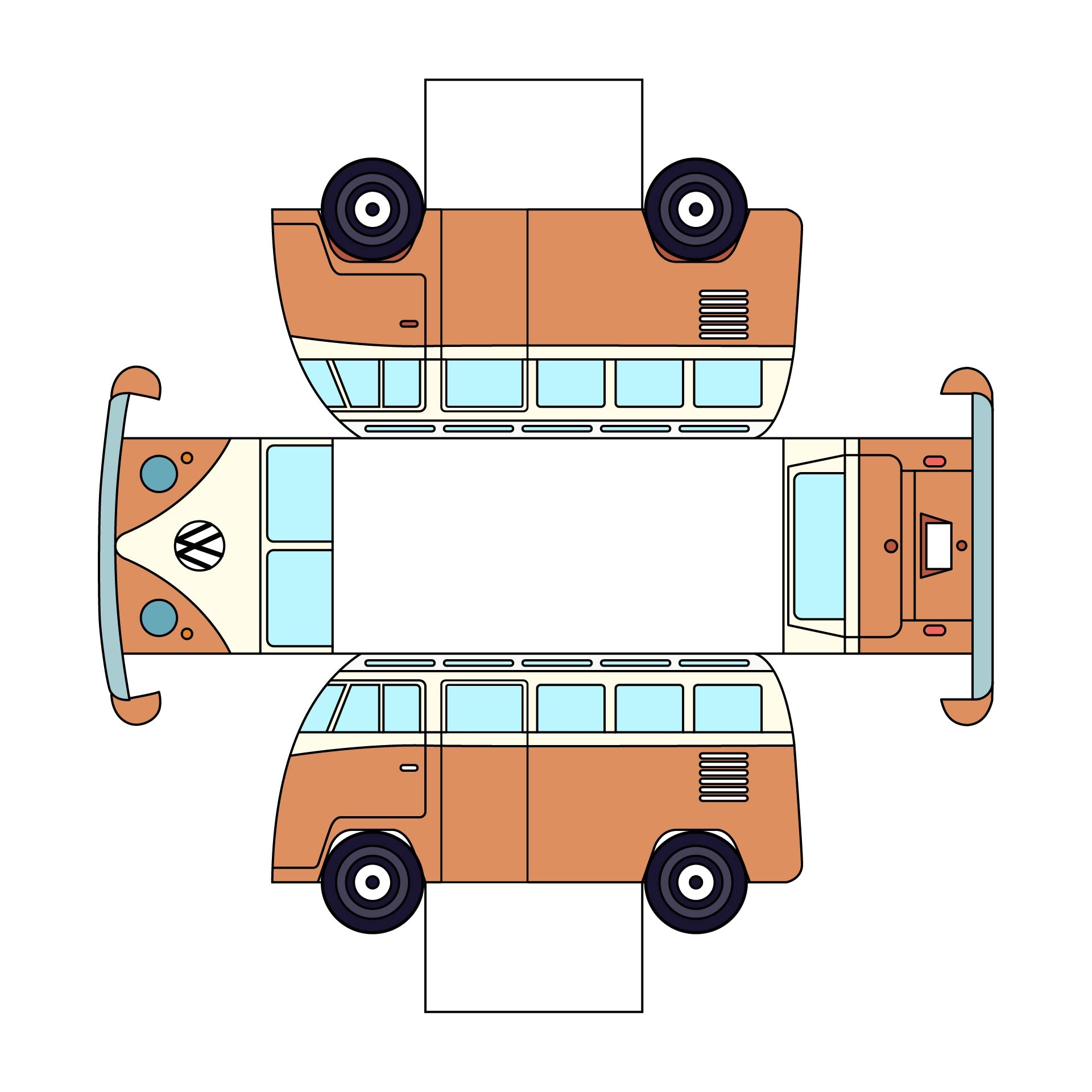 Volkswagen Paper Model Templates 12 Free PDF Printables Printablee