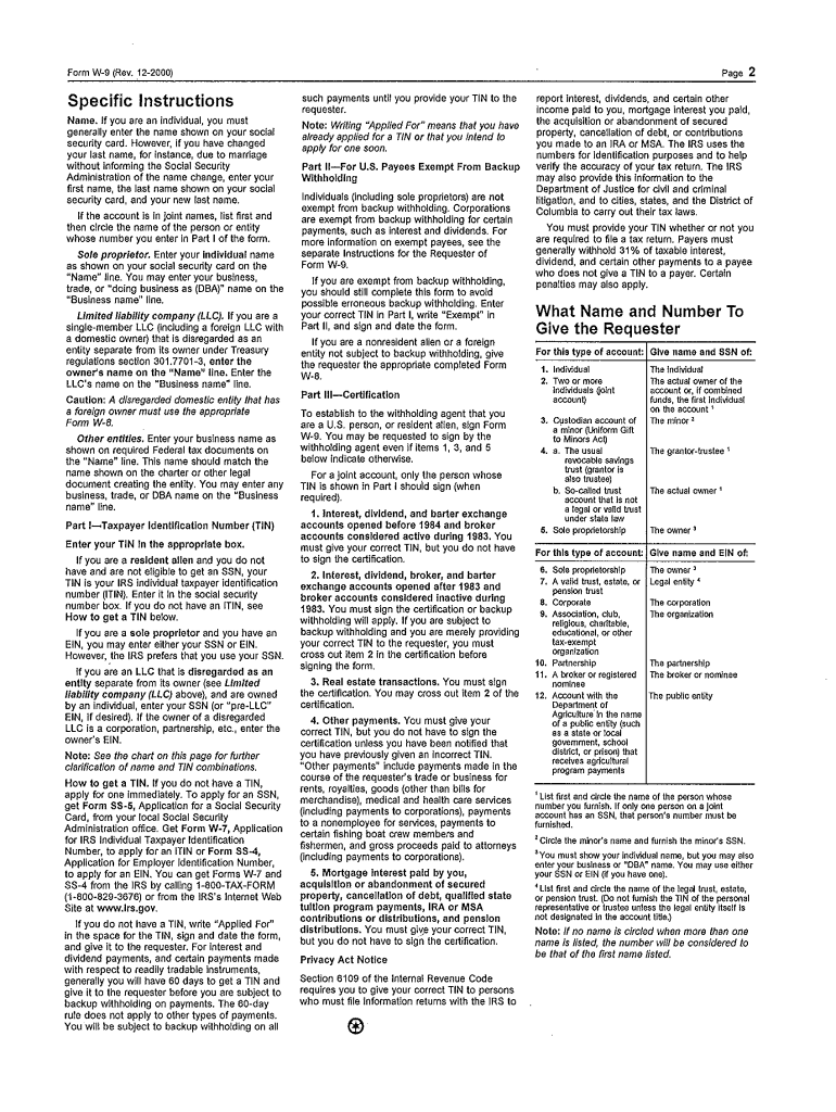W 9 Form Michigan Fill Online Printable Fillable Blank 