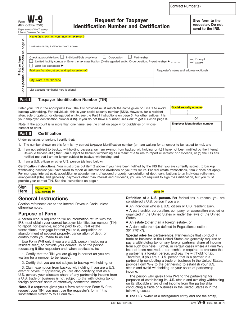 Michigan W9 Form Printable
