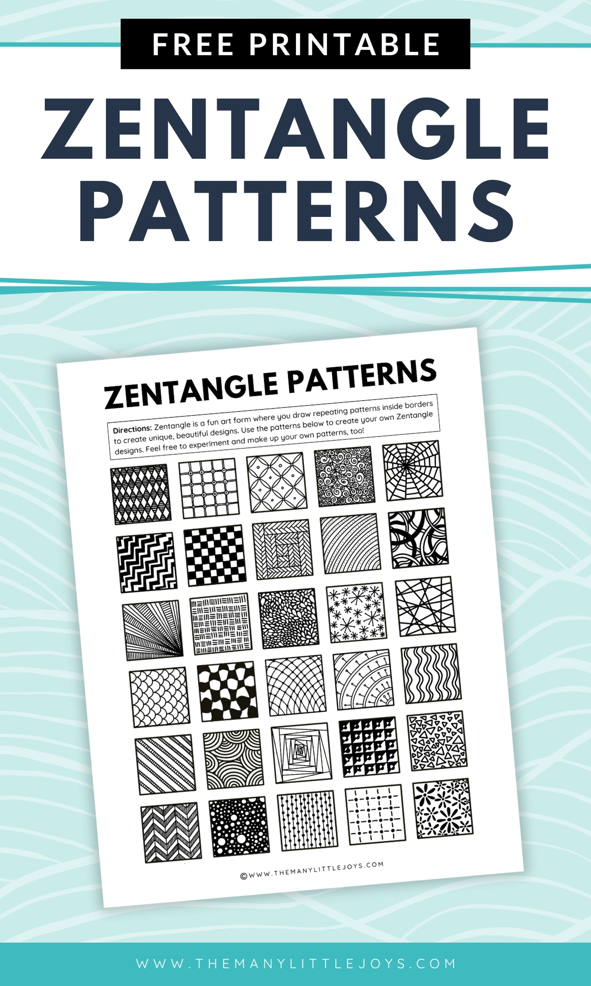 Zentangle For Kids Printable